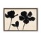 Stupell Industries Inky Black Florals Silhouette Black Framed Floater Canvas Wall Art, design by Creative Studio